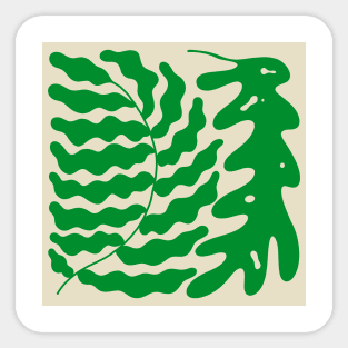 Fern Leaves Tropical Leaf Pattern Sticker